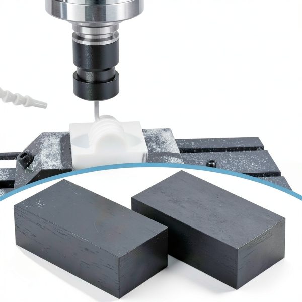 2PCS Black HDPE Plastic Block, Polyethylene Tapping Block, Polyethylene Solid Plastic Block for Machining, Flooring Home, Prototyping, Home Improvements, DIY Projects, Engineering (2" x 3" x 6")-3