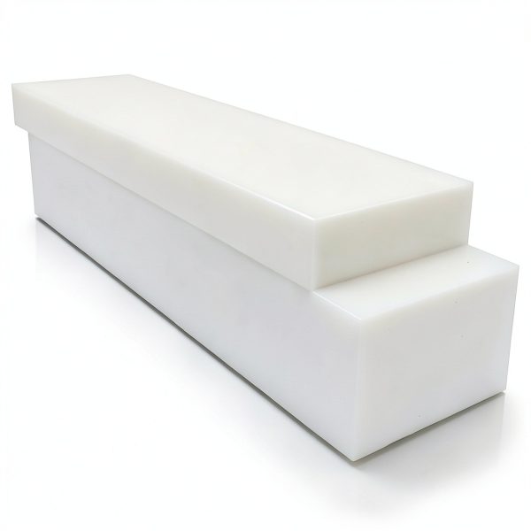 2 Pack HDPE Plastic Block White Polyethylene Solid Plastic Block for DIY Projects Machining Prototyping Home Floor Improvement, 1" x 3" x 12" and 2" x 3" x 12"-6