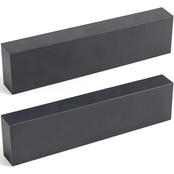 HDPE Plastic Block 2" x 3" x 12" Black 2pcs Solid Bars by Colingmill-0