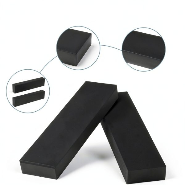 HDPE Plastic Block 2" x 3" x 12" Black 2pcs Solid Bars by Colingmill-2