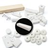 2 Pack HDPE Plastic Block White Polyethylene Solid Plastic Block for DIY Projects Machining Prototyping Home Floor Improvement, 1" x 3" x 12" and 2" x 3" x 12"-4
