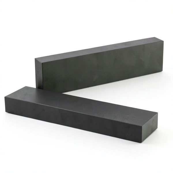 HDPE Plastic Block 2" x 3" x 12" Black 2pcs Solid Bars by Colingmill-1