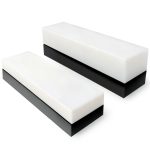 2 Pack HDPE Plastic Block White Polyethylene Solid Plastic Block for DIY Projects Machining Prototyping Home Floor Improvement, 1" x 3" x 12" and 2" x 3" x 12"-0