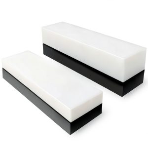 2 Pack HDPE Plastic Block White Polyethylene Solid Plastic Block for DIY Projects Machining Prototyping Home Floor Improvement, 1" x 3" x 12" and 2" x 3" x 12"-0