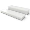 2 Pack HDPE Plastic Block White Polyethylene Solid Plastic Block for DIY Projects Machining Prototyping Home Floor Improvement, 1" x 3" x 12" and 2" x 3" x 12"-3