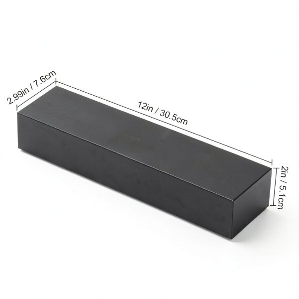 Lxmxgk Black HDPE Plastic Block 2x3x12 Inch for Machining and DIY-1